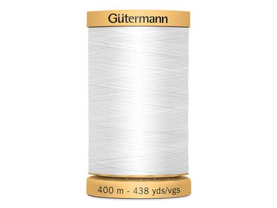 Gütermann C Ne 50 Bomull 400m 5709 Hvit