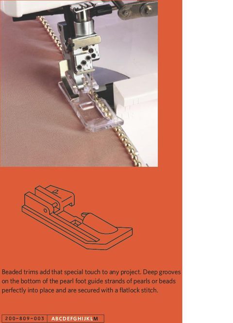 Hovedbilde (3K2B) Janome Perlefot (P) / Beading foot (P)