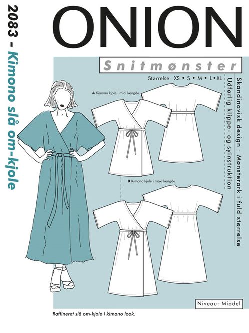 Hovedbilde ONION KIMONO SLÅ OM-KJOLE 2083