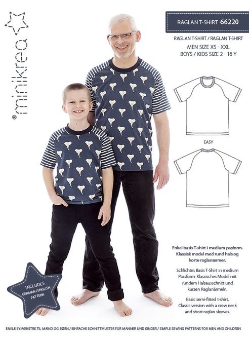 Hovedbilde MINIKREA Raglan T-skjorte 2-16/XS-XXL 66220