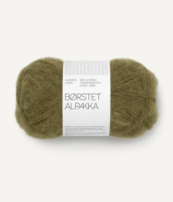 Børstet Alpakka Dark Olive 9873