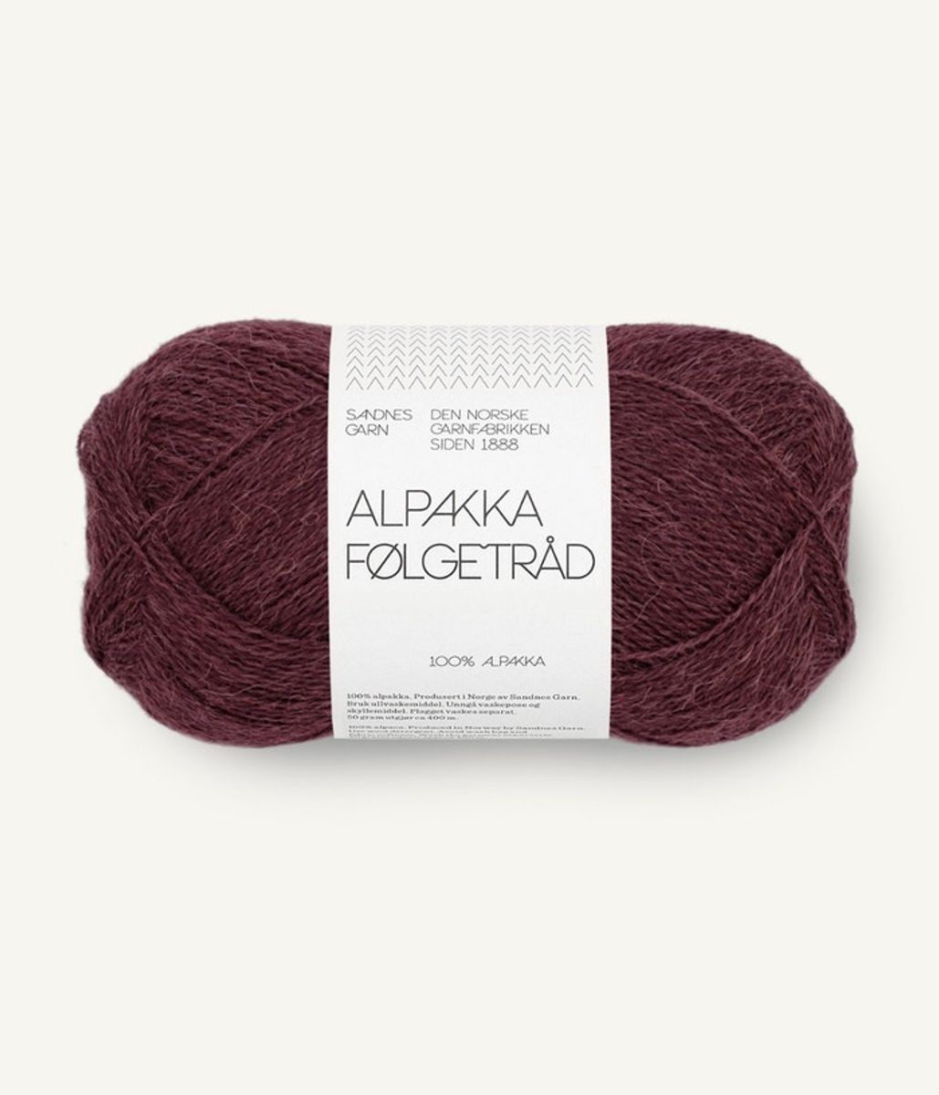 4372  Alpakka Følgetråd Burgunder