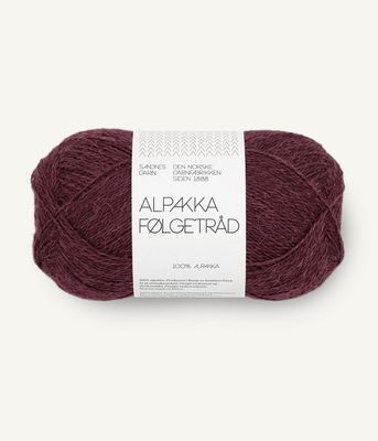 4372  Alpakka Følgetråd Burgunder