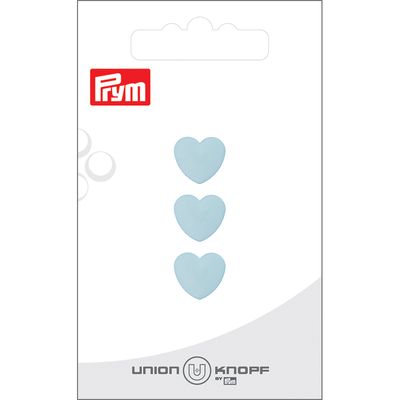 Prym Øyeknapper 23701 - 12mm Hjerte 64 Lys blå - 3stk