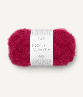 4255 Børstet Alpakka Rumba Red