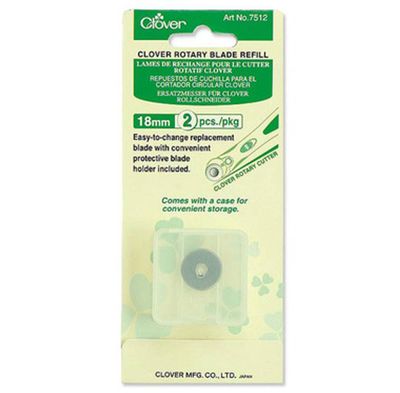 Clover reserveblad rullekniv 18mm 2pakk - 7512 ekstra blad