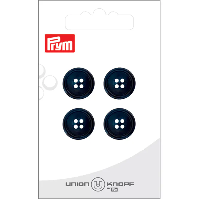 Hovedbilde Prym Knapper 13001 - 4-hull 15mm 68 Marineblå - 4stk