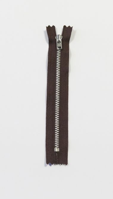 Hovedbilde Brun - 4mm fast metall glidelås 18cm