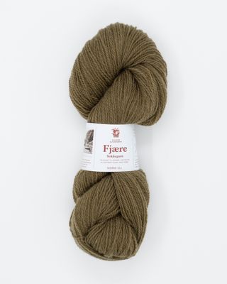 Fjære sokkegarn olivenbrun 559