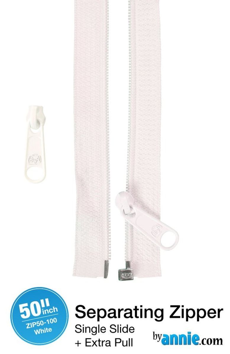 By Annie Separating Zipper WHITE, 50