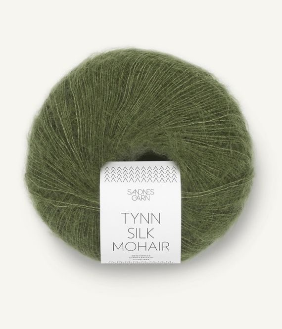 Hovedbilde 9062 Tynn Silk Mohair Olivengrønn