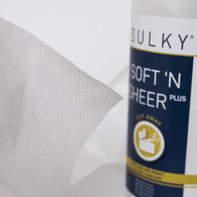 SULKY SOFT´N SHEER PLUS Hvit 25cm x 5m