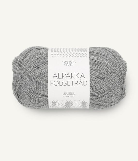 Hovedbilde 1042 Alpakka Følgetråd Gråmelert