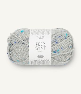 1502 Peer Gynt Lys Gråmelert med Blå Tweed