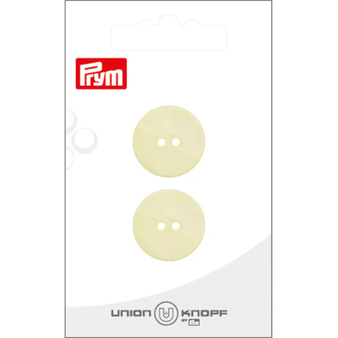 Hovedbilde Prym Knapper 453037 - 2-hull 20mm 38 Gul - 2stk