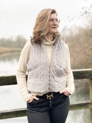 Osaka Quiltet Velour Sand/mørk beige 200674 Martindale >60.00