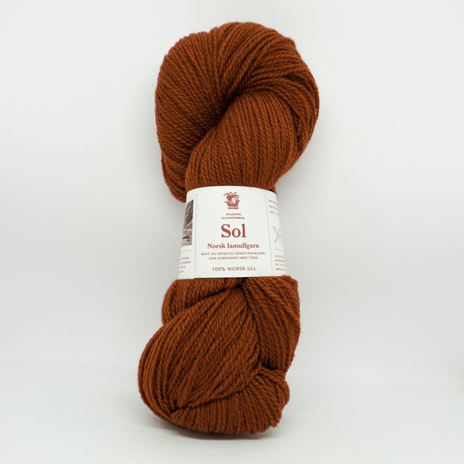 Hovedbilde Sol lamullgarn, rødbrun 442