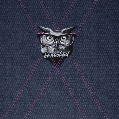 Owly You panel 83x155cm French Terry - Rosa