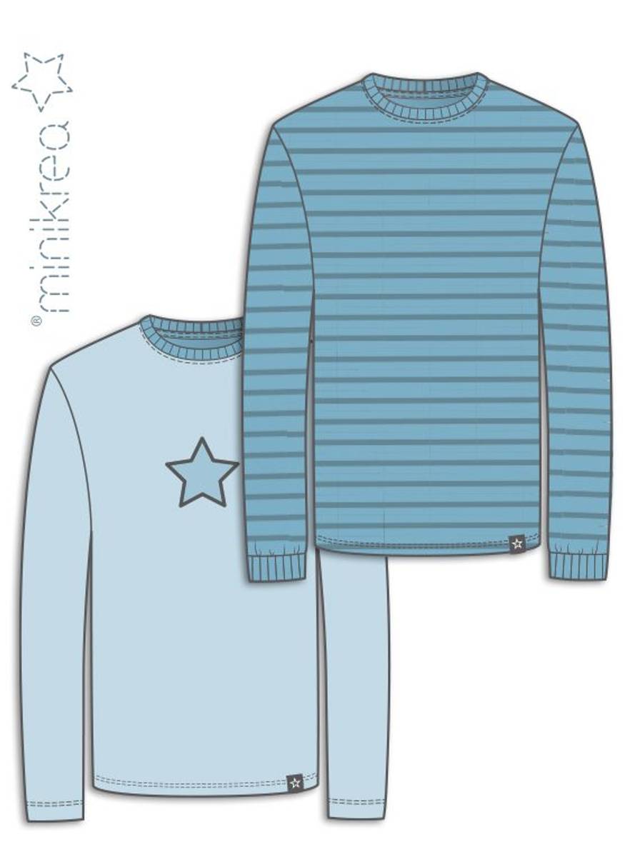 MINIKREA Langermet t-skjorte Herre str. XS-2XL/Barn 2-14år 66230