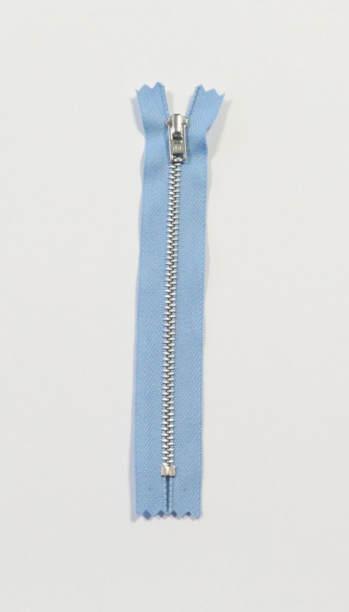 blå - 4mm fast metall glidelås 10cm 4422-10-545