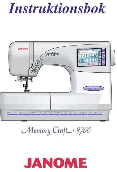 Hovedbilde Instruksjonsbok Janome MC9700 svensk 110 sider
