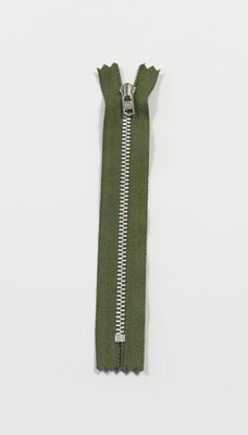 4mm fast metall glidelås ARMY 18cm 4422-18-566