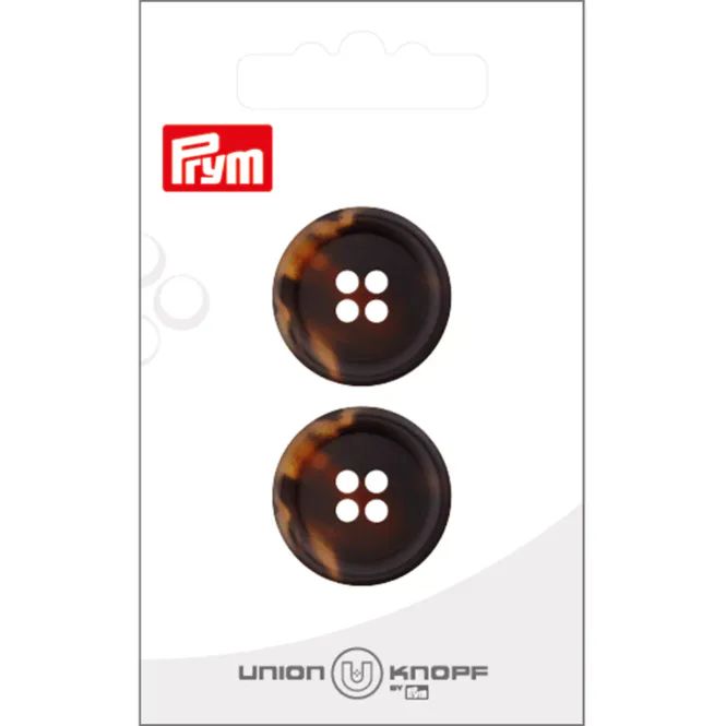 Hovedbilde Prym Knapper 451992 - 4-hull 23mm 22 Mørk brun - 2stk