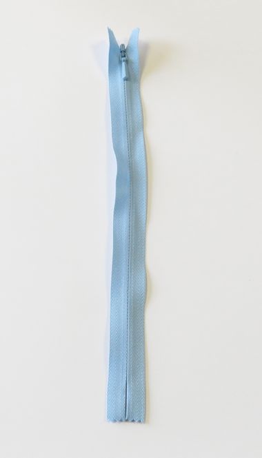 Hovedbilde Lys blå - 4mm Usynlig fast glidelås 45cm
