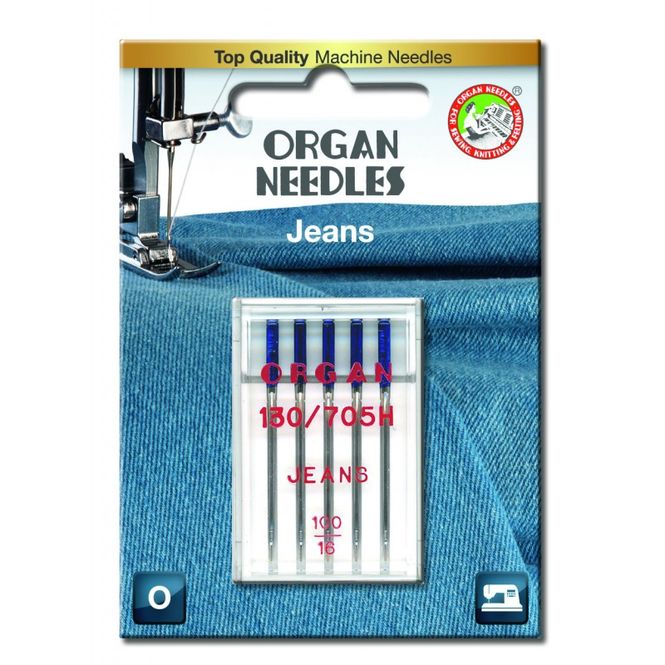 Hovedbilde (23F26B) Nål Organ Jeans 100 5 pk (4H6)