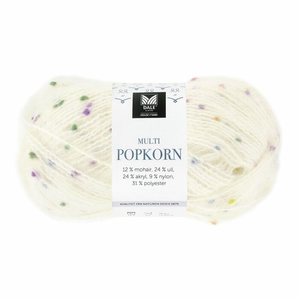 Multi Popkorn 501 Hvit