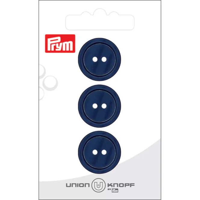 Hovedbilde Prym Knapper 453066 - 2-hull 20mm 68 Marineblå - 3stk