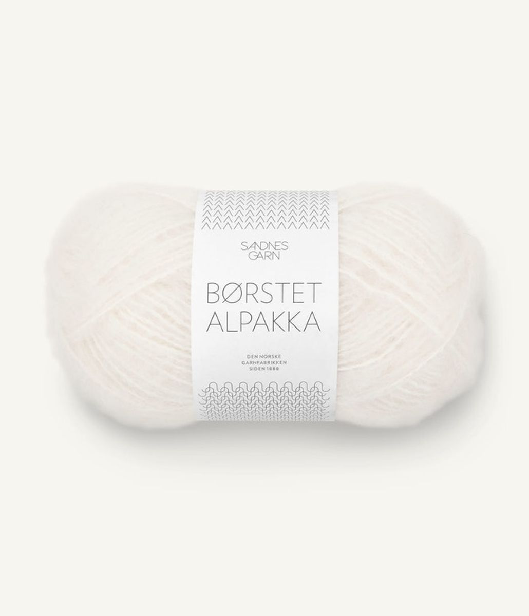 1001 Børstet Alpakka Hvit