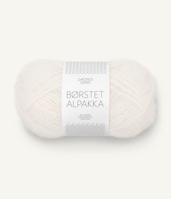 1001 Børstet Alpakka Hvit