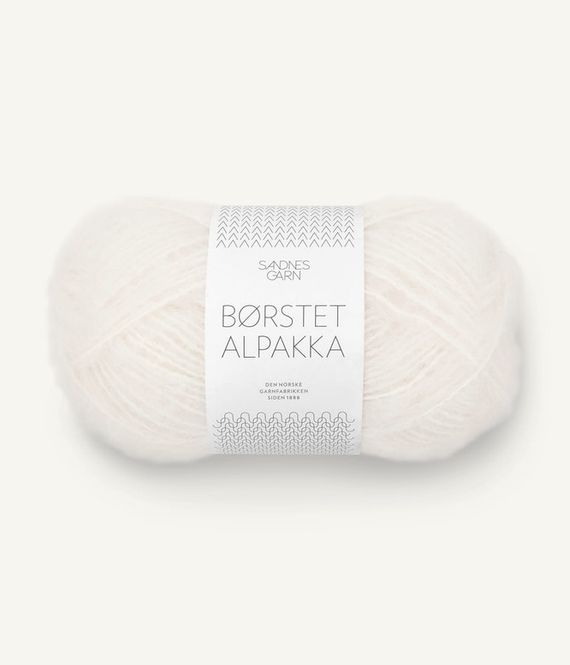Hovedbilde 1001 Børstet Alpakka Hvit