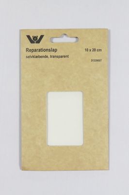 Reperasjonslapp 10x20cm transparent