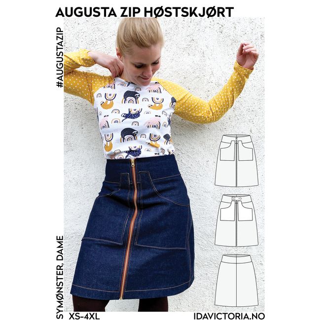 Hovedbilde AUGUSTA ZIP HØSTSKJØRT str. xs-4xl