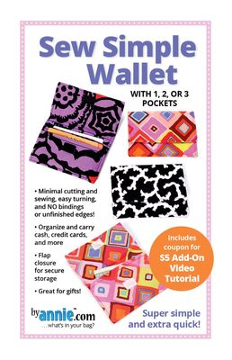 Sew Simple wallet, By Annie