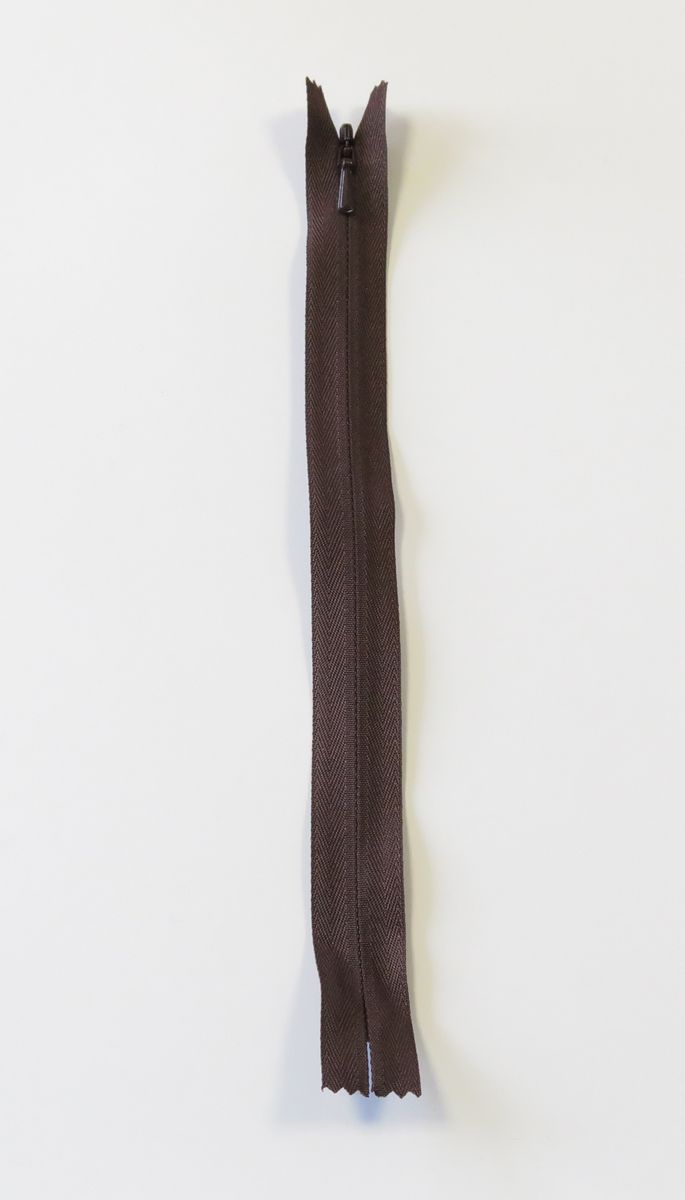 YKK 4MM USYNLIG, FAST F. BRUN 4464-35-0570