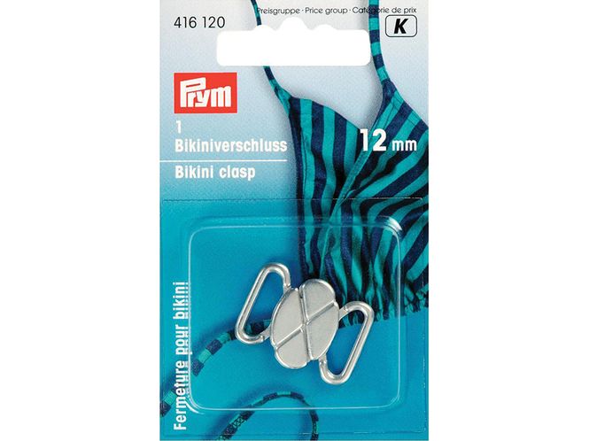 Hovedbilde Prym Bikinilås 12mm 1stk sølvfarget matt 416120