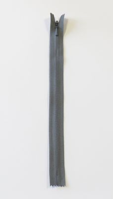 Mørk grå - 4mm Usynlig fast glidelås 55cm